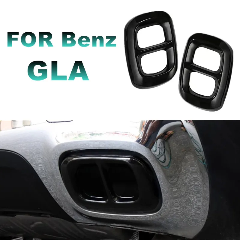 

Car Tail Throat Liner Pipe Exhaust System Cover Metal tailpipe cover For Mercedes Benz GLA 2013-2024 Auto Accessories
