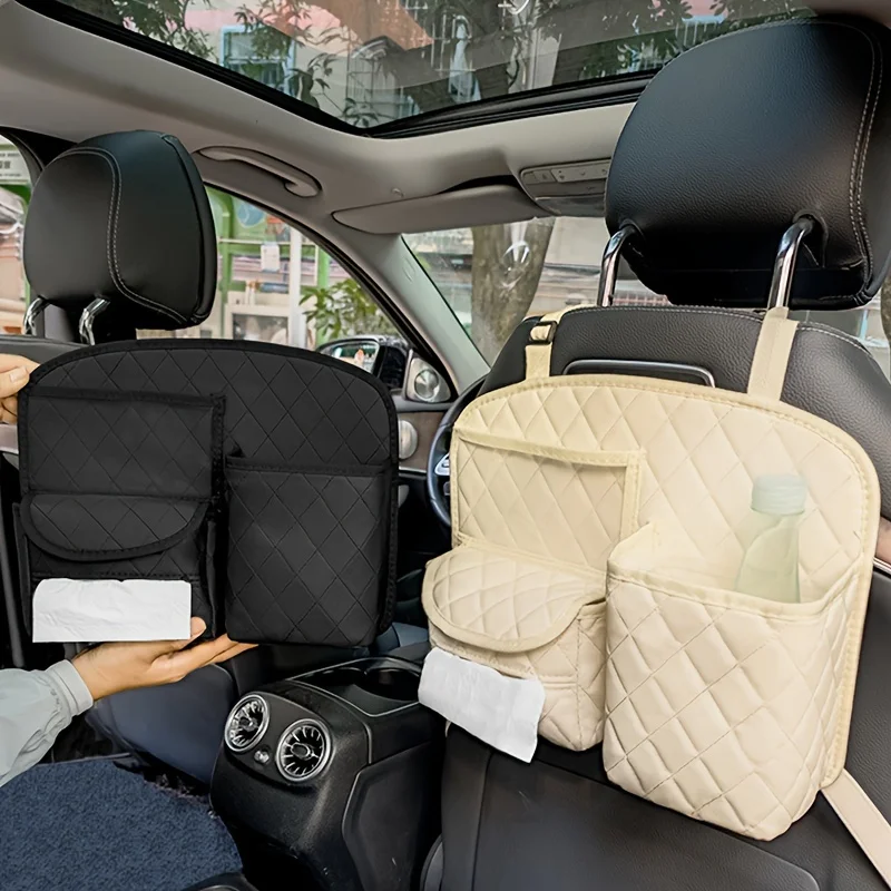 

1pc Car mounted Storage Bag Multi-functional Hanging Car Seat Back Removable And Washable Car Accessories