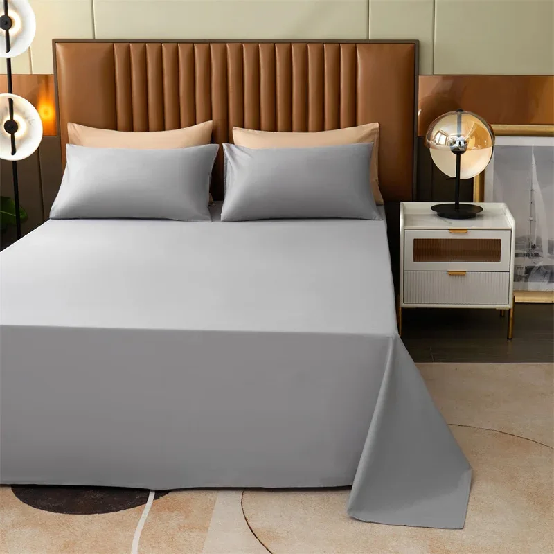 Cotton Bedsheet Matte Bedsheet Solid Matte Bedsheet Polyester Bedsheet Solid Color Bedsheet Bed Sheet Printed Bed Sheets Simple pure color aloe cotton bed sheet single piece home skin-friendly bed sheet Student dormitory single and double