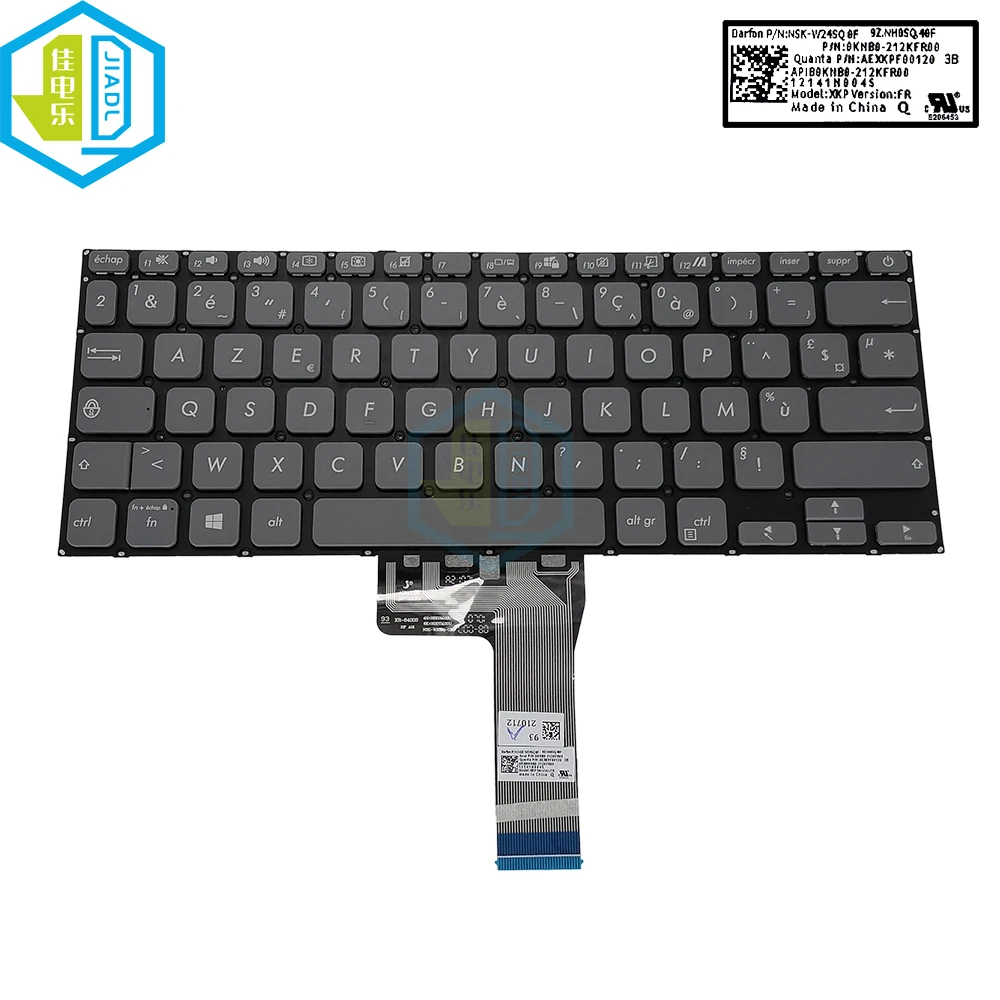 Teclado Retroiluminado para Asus Vivobook Grego Francês Azerty Novo Asus Vivobook X409 X409fj X409ua X409f A409m A415 X415 D415