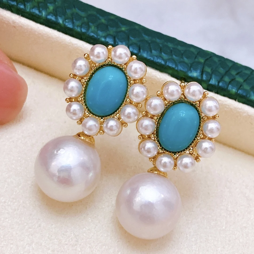 

2022 Edison Natural Freshwater Pearl Dangle Earrings Women DIY Handmade Earrings Jewelry Gifts