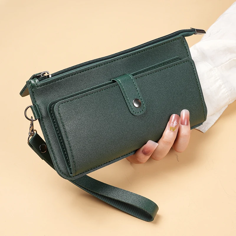 Fabrik direkt neue tasche frauen lange multi-funktionale reißverschluss multi-karte kupplung schnalle reißverschluss student brieftasche. – Detail 6