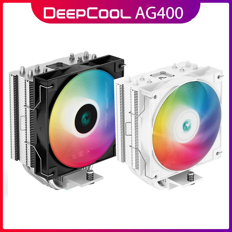 Deepcool Ag400 Cpu Cooler 4 Heat Pipe 5V 3Pin Argb Pwm Processor Cooler Per Lga1700 1200 115X Am4 Am5 Air Cooler Tdp 220W