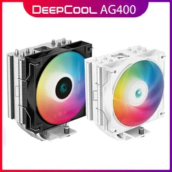 Deepcool AG400 Cpu Cooler 4 Heat Pipe 5V 3PIN ARGB PWM Processor Cooler For LGA1700 1200 115X AM4 AM5 Air Cooler TDP 220W