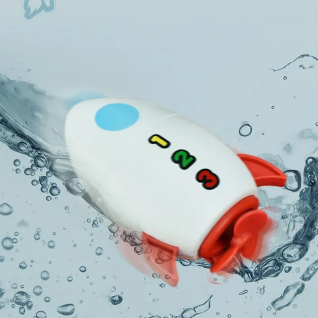 Clockwork Water Rocket Bath Toy Kids Pool Fun Early Learning Summer Shower Activity Pools Water Play Bathing Toy 2