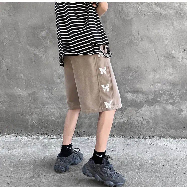 Summer Solid Color Elastic Waist Drawstring Motion Pants Man Loose Casual Thin Style Knee Length Shorts Fashion Men's Clothing