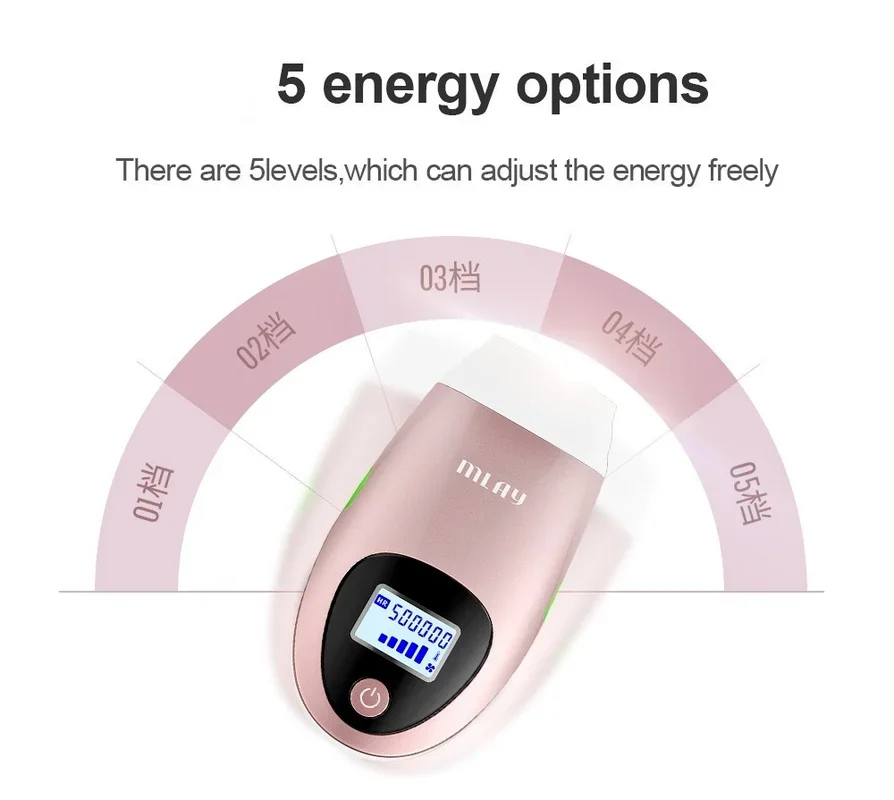 Mlay-IPL جهاز إزالة الشعر بالليزر ، 500000 فلاش ،...