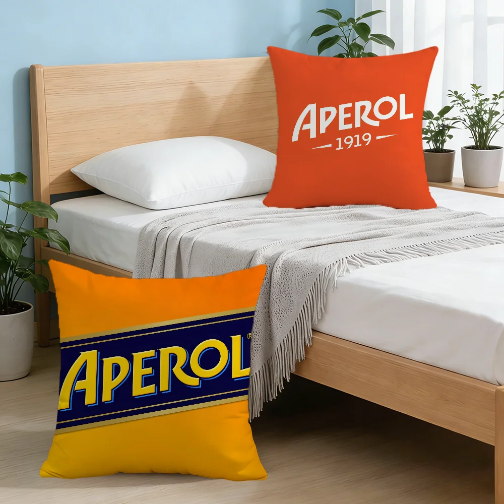 A-Aperol 로고 S-Spritz-z 쿠션 커버 베개 인쇄용 소파 장식 홈 카룸 커피숍 오피스 북유럽 심플리시티