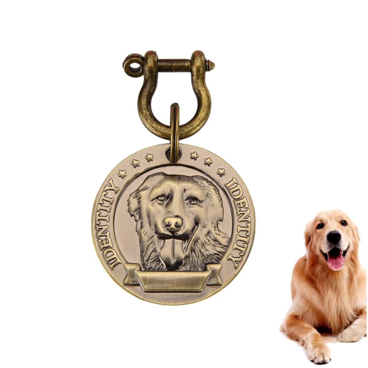 Pet id tags Customizable Engraved Pets ID for Dog Cat Bronze Nameplate Tags Personalized Number Dogs Collar ID Pendant