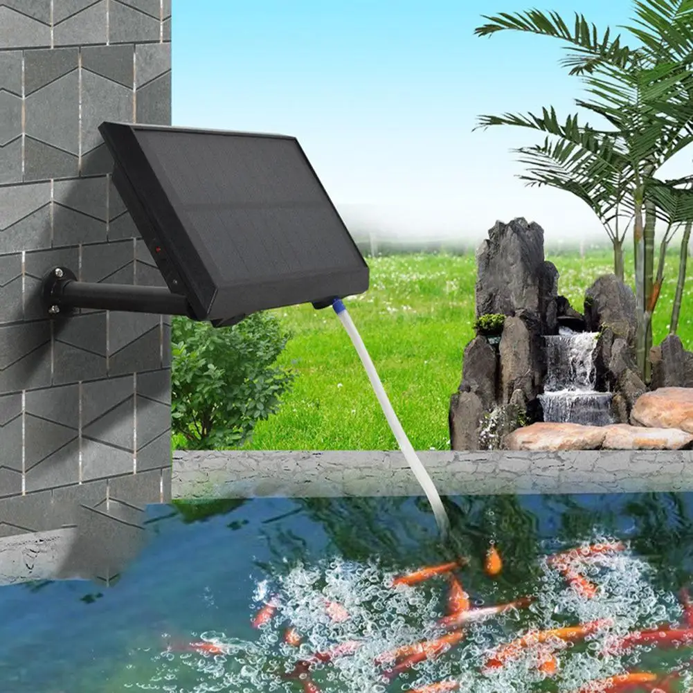Fish Tank Oxygen Pump Aquarium Water Pump Air Pump Solar Aquarium Outdoor Fishing Oxygen Pump Rechargeable Oxygen For Fishing Fish Tranportation Pond Aerator 3.7v