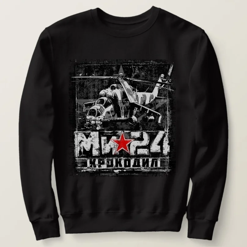 

Soviet Russia Mi-24 "Hind" Attack Helicopter Sweatshirts New 100% Cotton Comfortable Fashion Mens Clothing