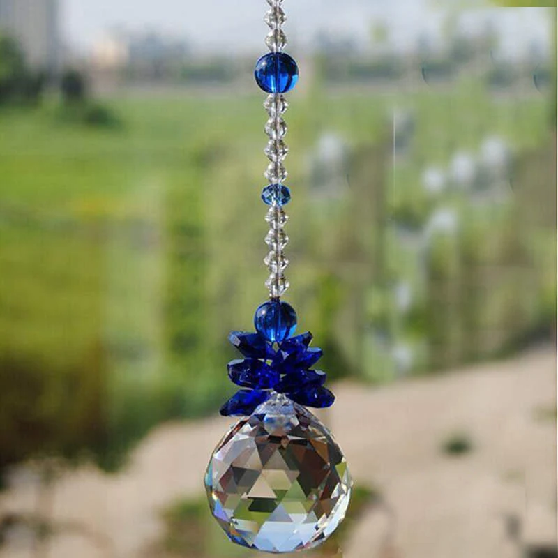 Crystal Rainbow Suncatcher Ball Prism Hanging Fengshui Pendant Window Ornament 20mm 30mm 40mm 1PCS