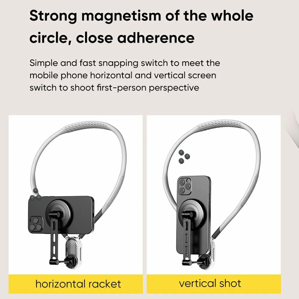 Phone Neck Mount Holder Quick Release Silicone Phone Bracket for Iphone SAMSUNG HUAWEI XIAOMI Youtube Vlog Shooting Accessories