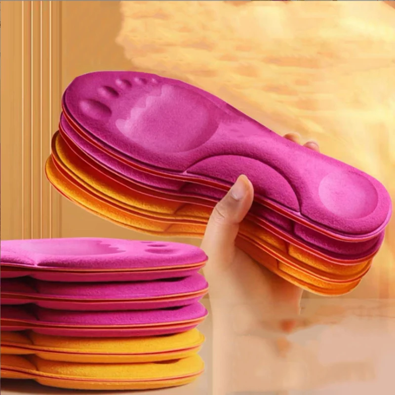 thumbnail image 1 of 1 par de plantillas autocalentables, plantillas térmicas cálidas de invierno, plantillas de espuma viscoelástica para masaje, soporte para el arco del zapato, almohadillas térmicas para hombres y muje, 1 of 5