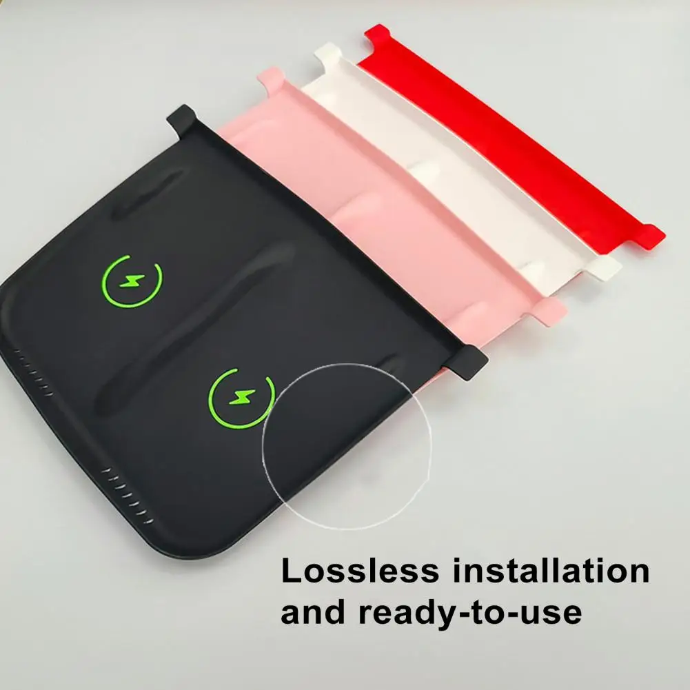 Silicone Wireless Charger Pad For Tesla Model Y Silicone Wireless Charging Mat For Tesla Model 3/y Glow Dark Car 무선 충전 패드