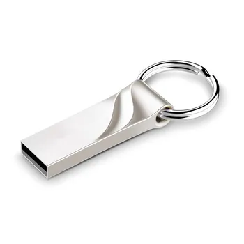 32G высокоскоростной USB флэш-диск металлический автомобиль USB флэш-диск Креативный нейтральный поворот кривая текстура металлический Серебр...