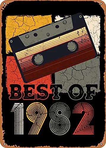 

Best of 1982 Vintage Look Metal Sign Art Prints Retro Gift 8x12 Inch