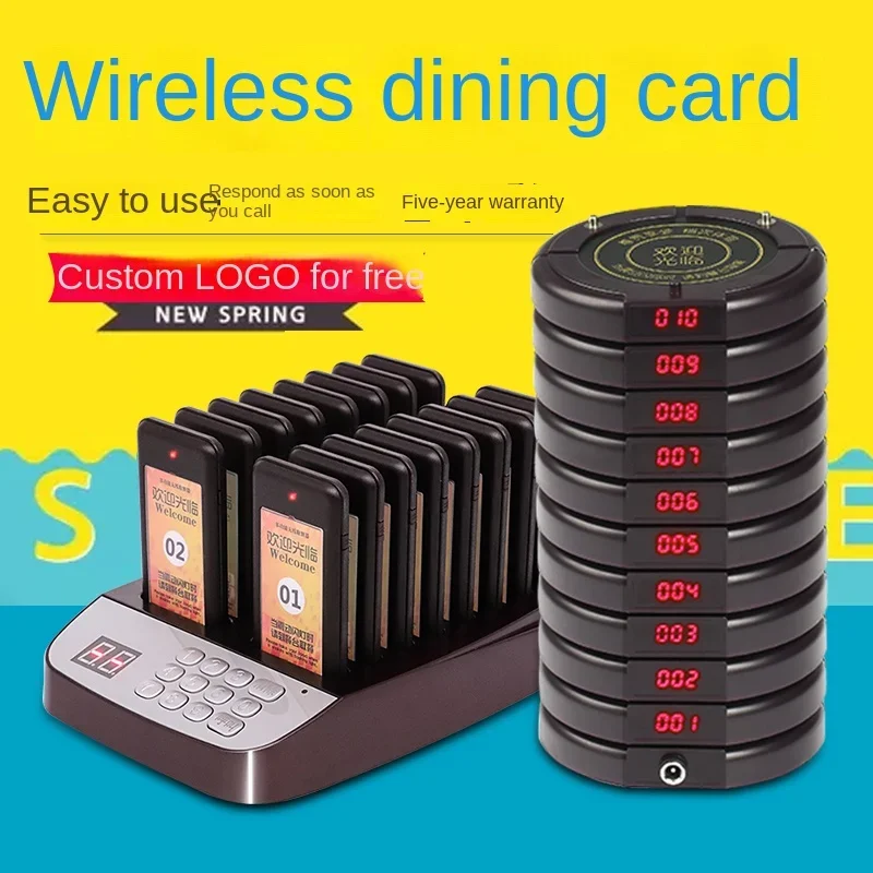 

food pick-up device, restaurant ordering, meal pick-up card, catering wireless pager, milk tea shop, queuing number