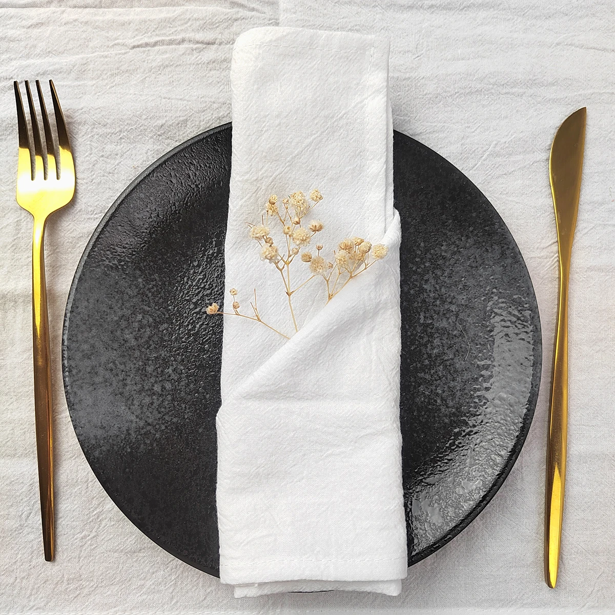 60Pcs 30X45CM Cloth Napkins Baby Blue Cotton For Fabric Family Dinner Party Kitchen Towels Table Design Mat Wedding Decoration