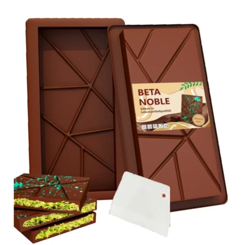 3PCS Dubai Schokolade Silikon Form Gebäck Backen Schokolade Bar Form Für Fillin Pistazie Candy Bar Form küche Utensilien – Detail 1