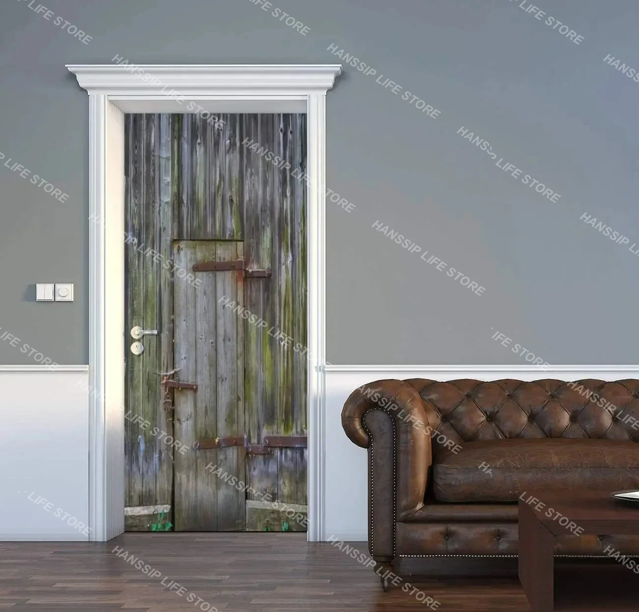 Adesivi Murali 3D Effetto Porta In Legno - Autoadesivi Per Porte, 95x215 Cm