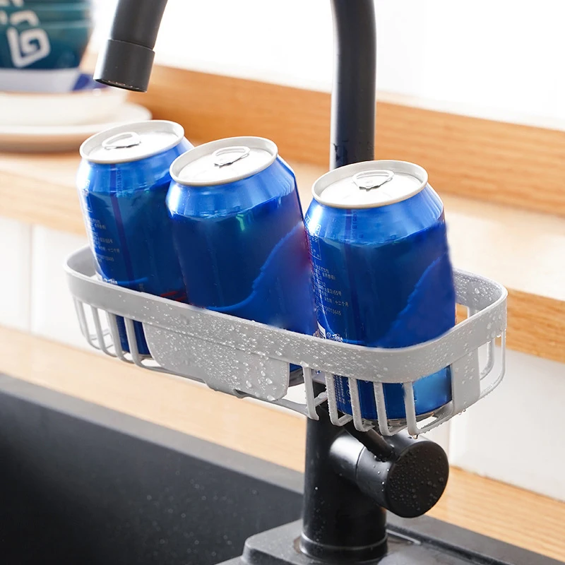 Adjustable Kitchen Sink Drain Rack Sponge Storage Faucet Holder Soap Drainer Shelf Basket Organizer Bathroom Accessories Hanger