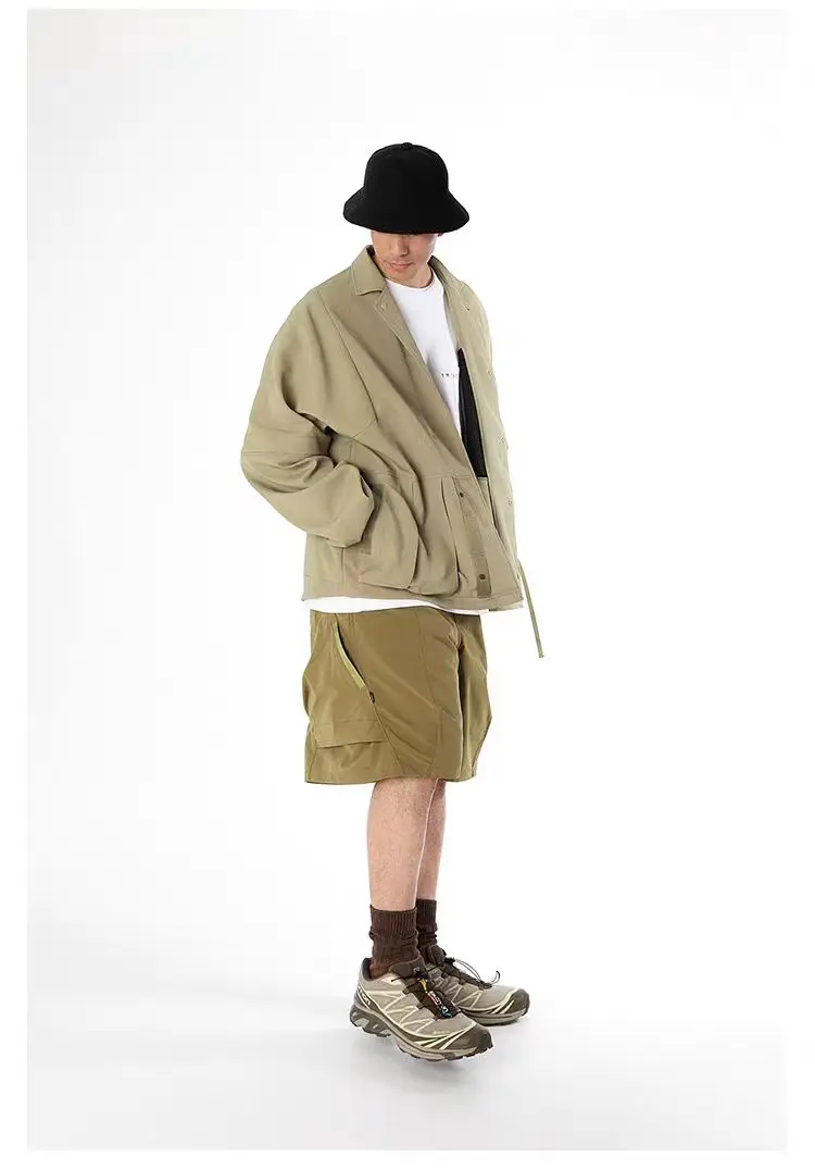 TMCAZ 24aw Detachable sleeve Jinbei Jacket multiple pockets dwr fabric wide cut techwear gorpcore urban outdoor