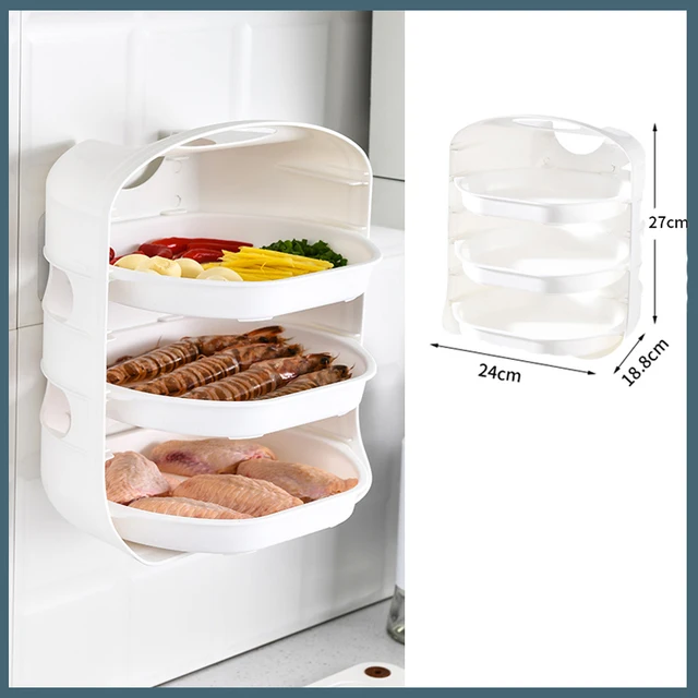 접이식 사이드 접시 트레이: 주방 질서 정돈, 요리 시간 단축