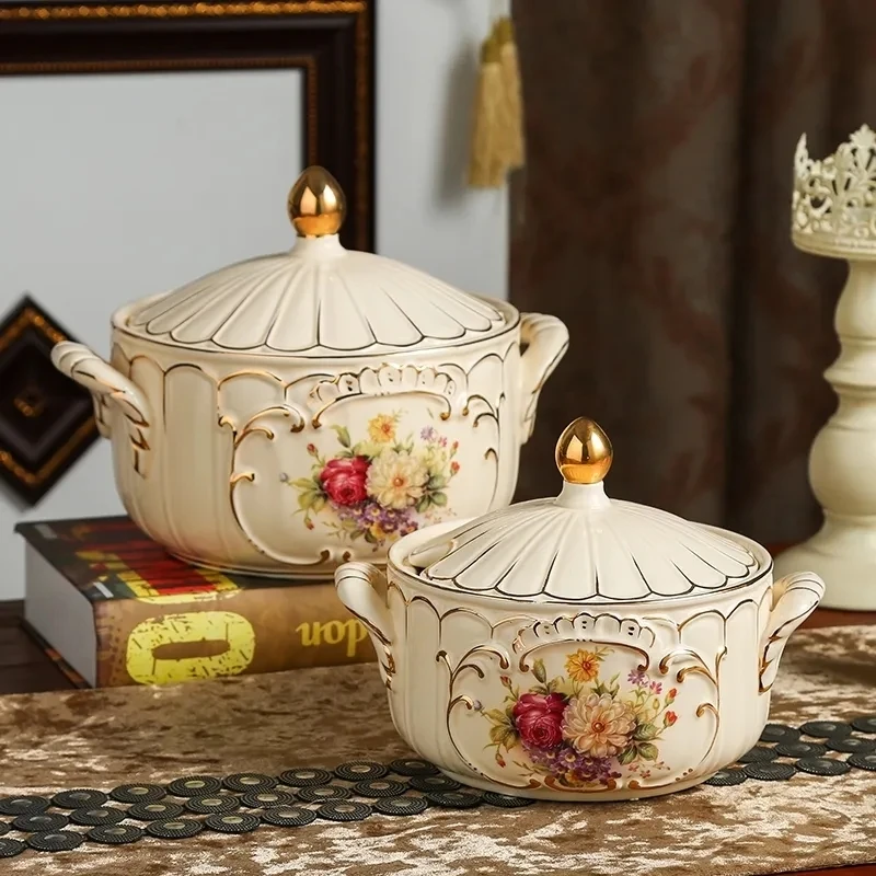 صحن نودلز منزلي اوروبي بمقبض ، صحن حساء سيراميك ،...