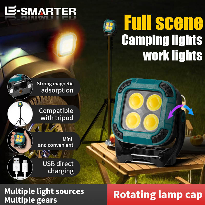 Portable LED Lantern Strong Light Flashlight Outdoor Camping Fishing Lamp Emergency Rechargeable Work Lamp