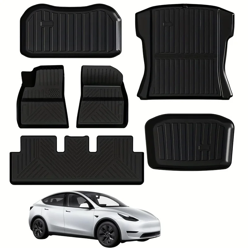 

Ultimate All-Weather Protection - Model 3 Floor Mats (2020-2024) - 6-Pack Custom Fit Liners with Precise Design for a Stylish &