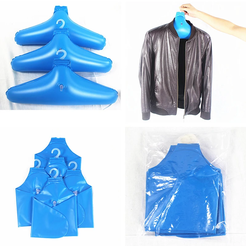 Inflatable Clothes Hanger Travel Foldable Non-slip Triangular Rotatable Clothing Storage Holder Portable Coat Hangers