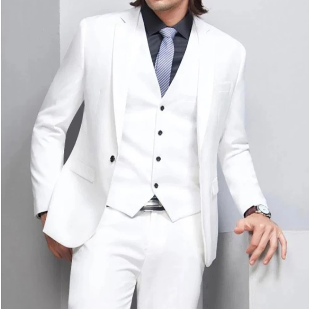Wedding Suits Groom Tuxedos Formal Wears Party Dinner Fashion Black Peaked Collar Shawl Lapel Slim Fit