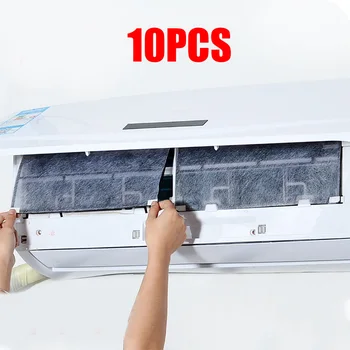 10 pz/5 borse Anti-Polvere Aria Condizionata Filtro di Uscita Mesh Rete Filtro Cleaner Ridurre Efficace Polvere Strumenti Per La Casa
