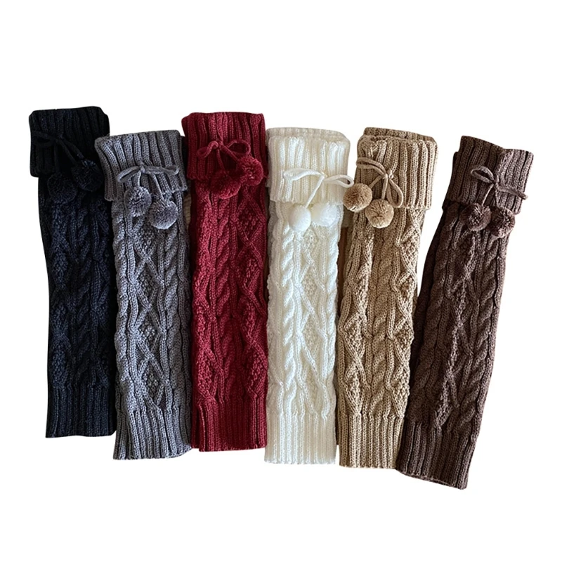 Children Leg Warmers Girls Leg Warmers Soft & Breathable Knitted Leg Cover Socks Sleeve for Teens Solid Color Fashionable Winter Accessory