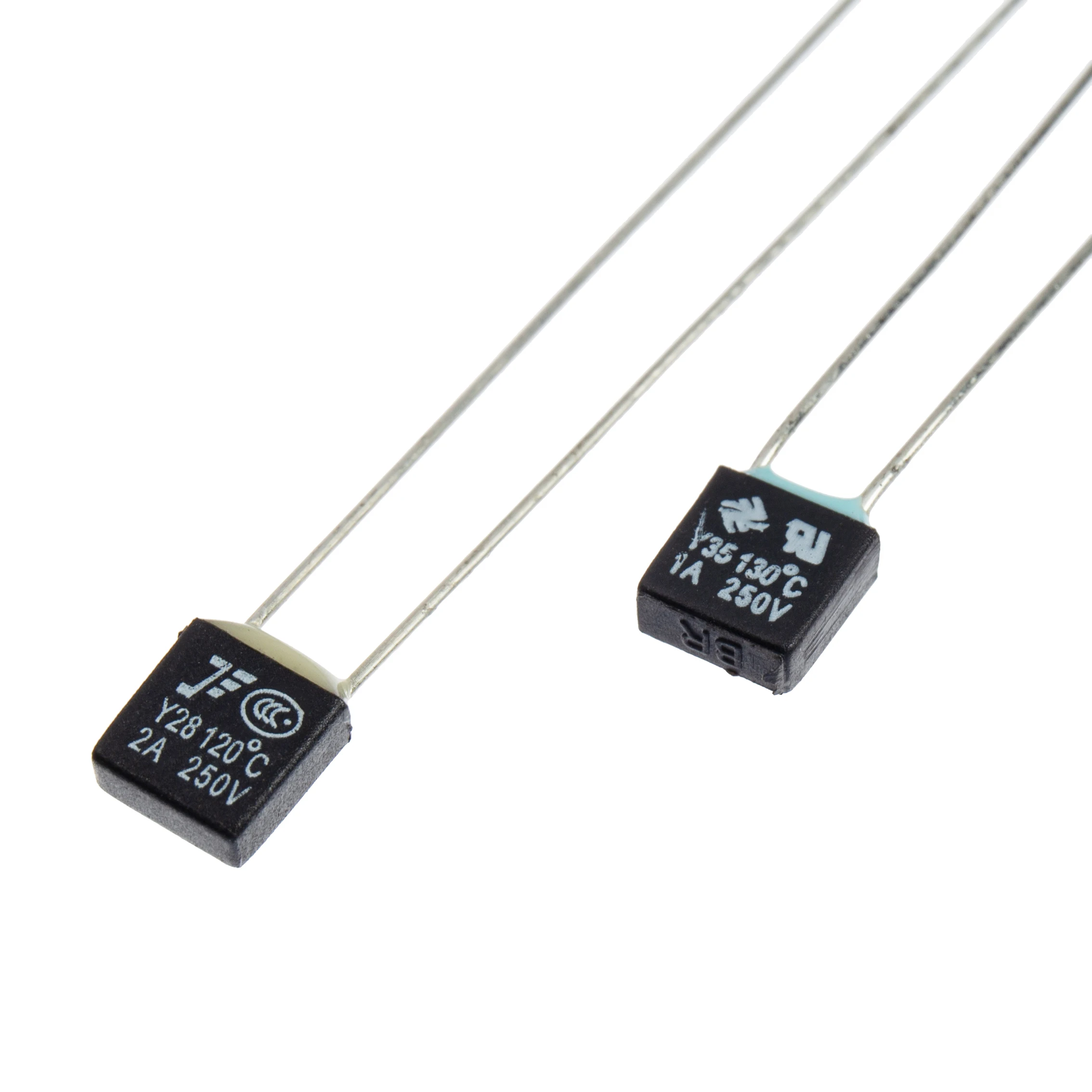 Thermal fuse sensor YYT 20PC RH 92 95 102 105 115 120 125 130 135 140 145 150 Degree Thermal Fuse RH Temperature Fuse 2A 250V Fan Motor Thermal