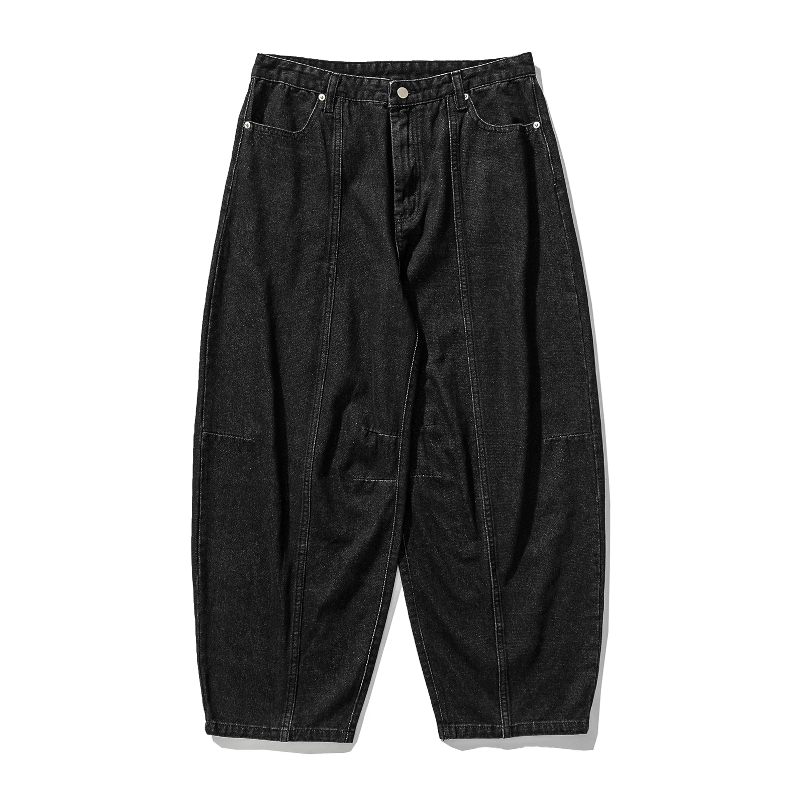 Japanese Street Jean Loose Trend Retro Washed Straight-leg Jeans Men Outdoor Hiking Casual All-match Mopping Wide-leg Trousers