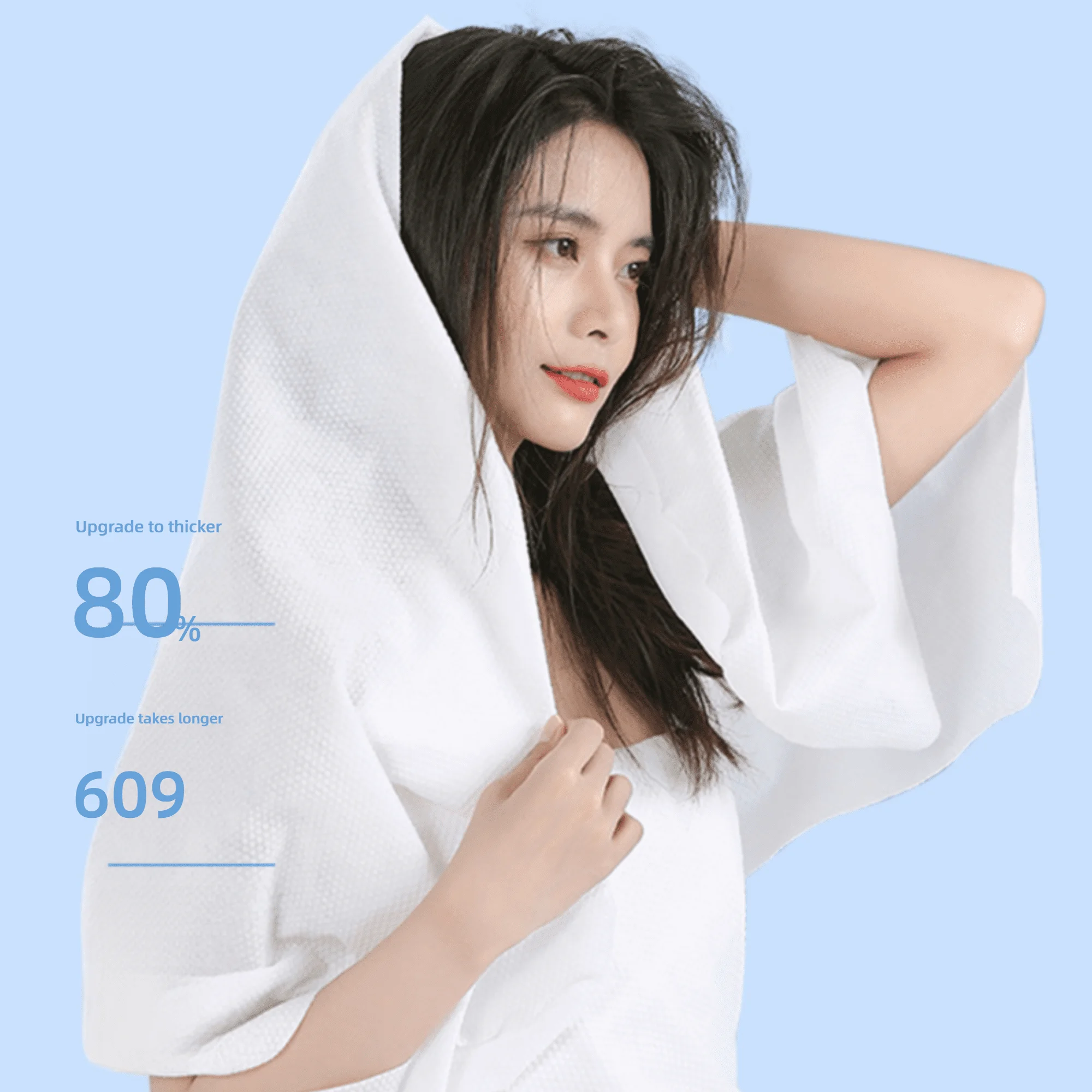 Disposable large thick bath towel, tourist hotel bath towel, 70x140cm