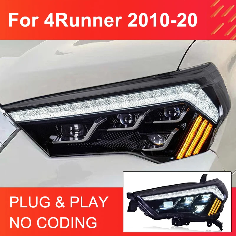 

1 Pair LED Headlight Assembly for Toyota 4 Runner 2014-2020 Headlights Plug and Play with DRL Dynamic Turning Front Head Lights