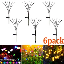 12-Pack Outdoor Waterproof Starburst LED Solar Lights for Garden and Pathway Décor (6pack)