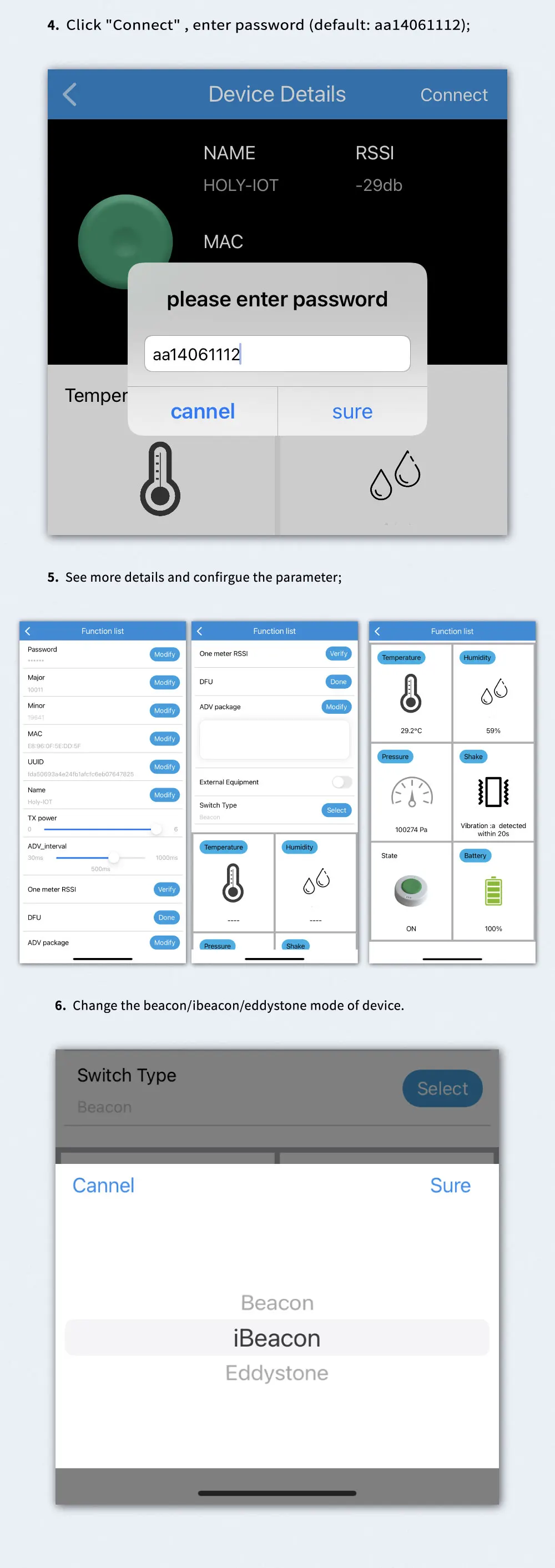proximidade, Bluetooth, gestão, ibeacon, temperatura, sensor de umidade, NRF52810