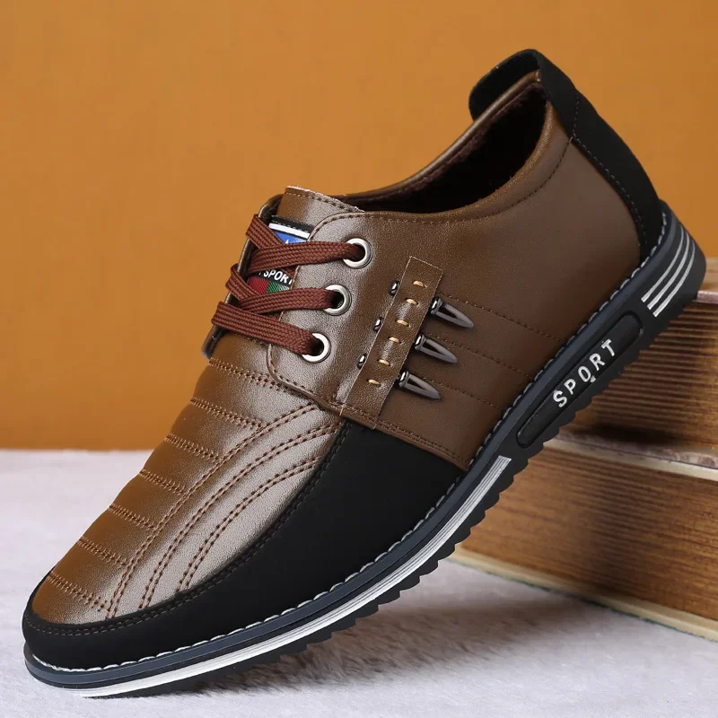 Men Casual Shoes Formal Soft Shoes Fashion Brand Classic Pu Leather Business Work for Men Big Size Erkek Ayakkabı