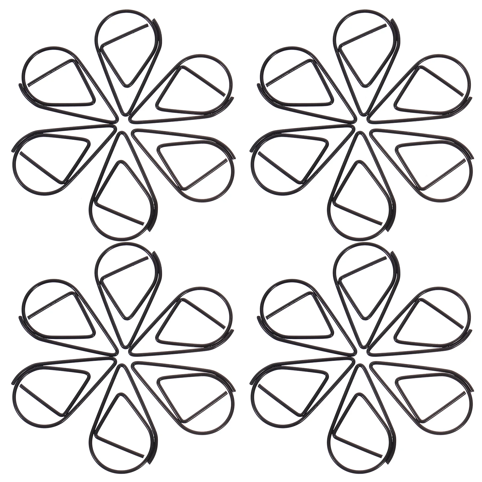 

100Pcs Small Paper Clip Ornaments File Document Clips Paperclips Water Drop Mini Clips Memo Clips