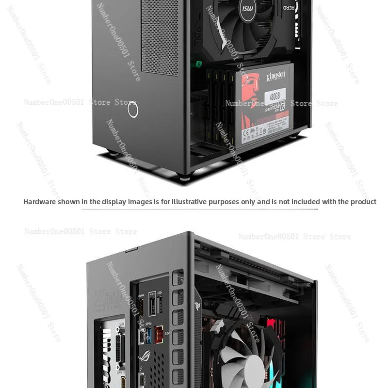Lzmod mini F1-1U 2.0 ITX Dual-Slot Discrete Graphics Case – Compatible with Colo