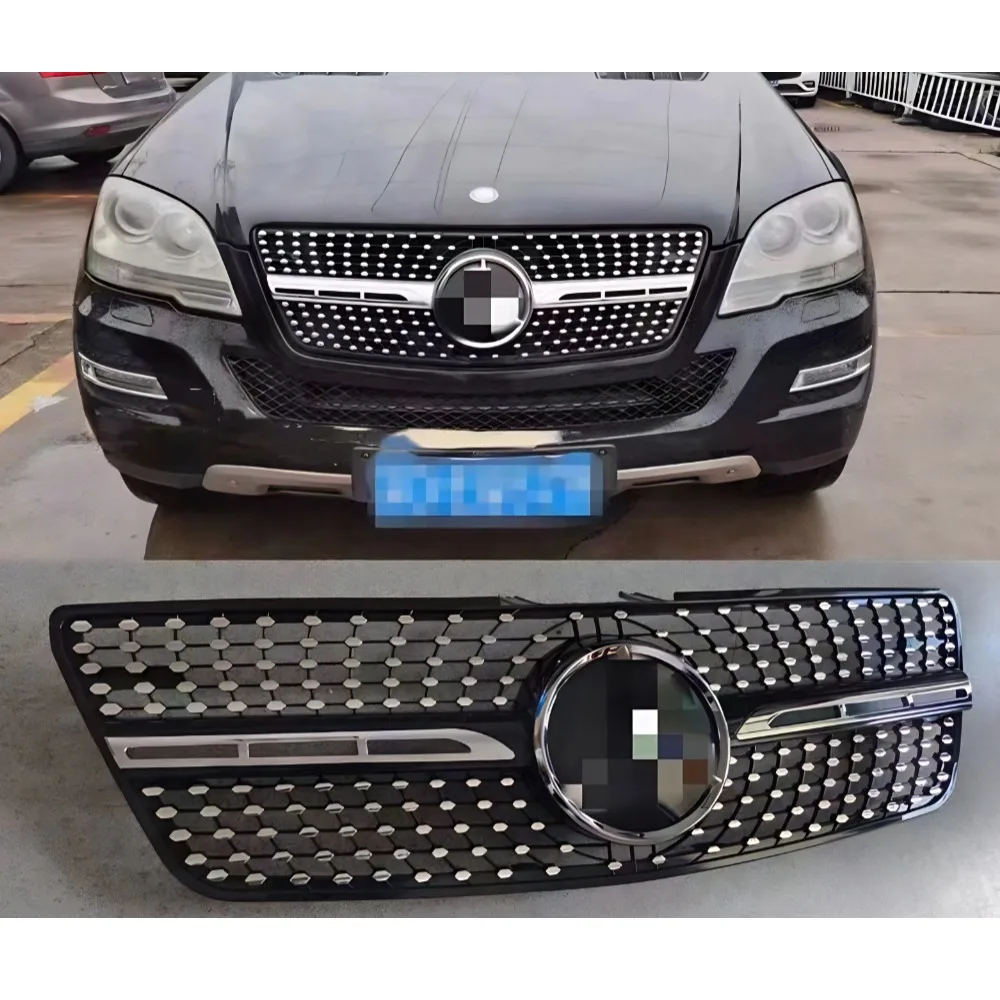메르세데스-벤츠 ML 클래스 W164 용 전면 흡기 그릴 레이싱 그릴 2005-2008 2009-2011 ML320 ML300 ML400 ML500 ABS TuningKIT