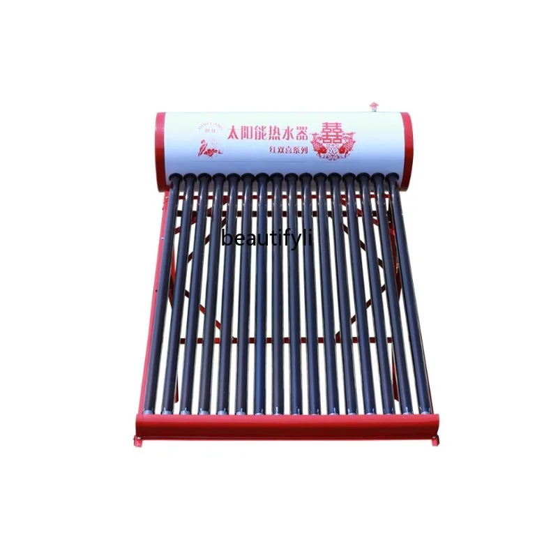 TT Household Photoelectric Dual-Purpose Solar Water Heater 304 Stainless  Steel Thickened Water Tank Liner Purple GoldTubeFactory