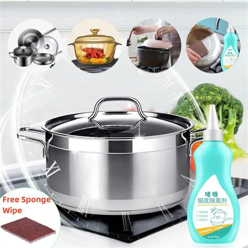 

Гелевое дно для кастрюли, черное средство для удаления тяжелых масляных пятен, черная кастрюля для удаления накипи, кастрюля из нержавеющей стали, черная кастрюля для удаления накипи, очиститель кухонной посуды