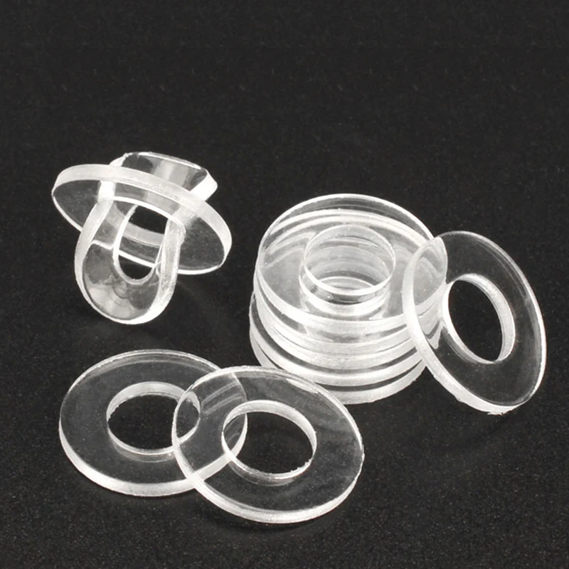 thumbnail image 2 of ID 2mm~12mm OD 4mm~20mm Thickness 0.2/0.5/1mm White PTFE Flat Washer Sealing Gasket High Temperature Resistance Spacer - 13 2 of 11