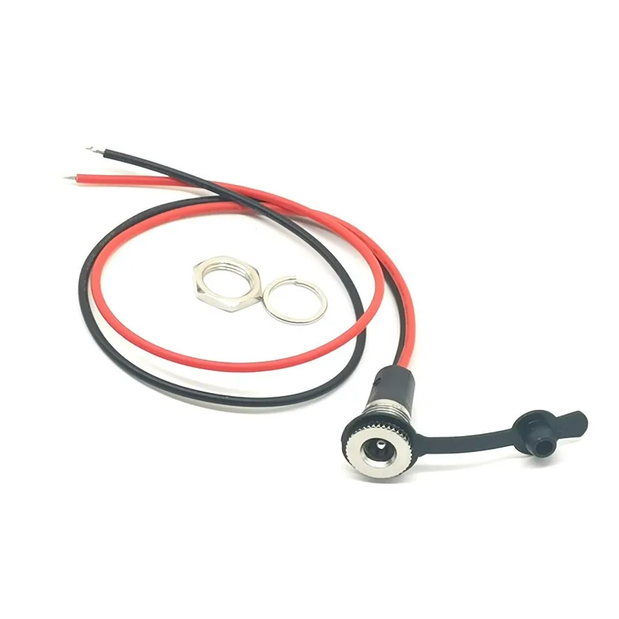 5.5 x 2.1 MM 10A DC-099 Power Jack Cable socket Threaded Female Mounting connector adapter