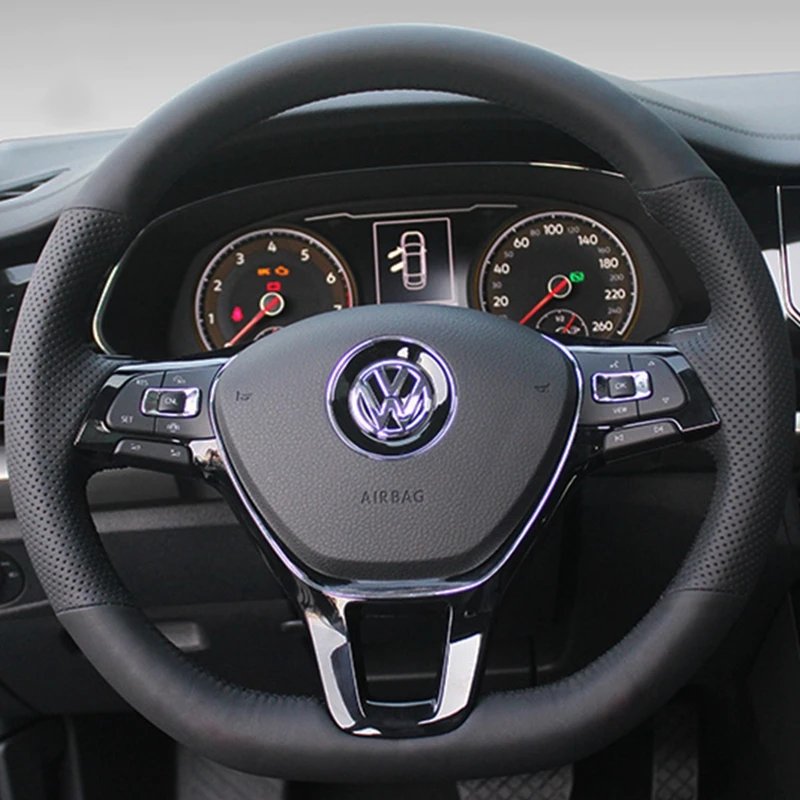 Steering Wheel Cover For Volkswagen VW Golf 7 Mk7 Touran Up New Polo Jetta Passat B8 Tiguan